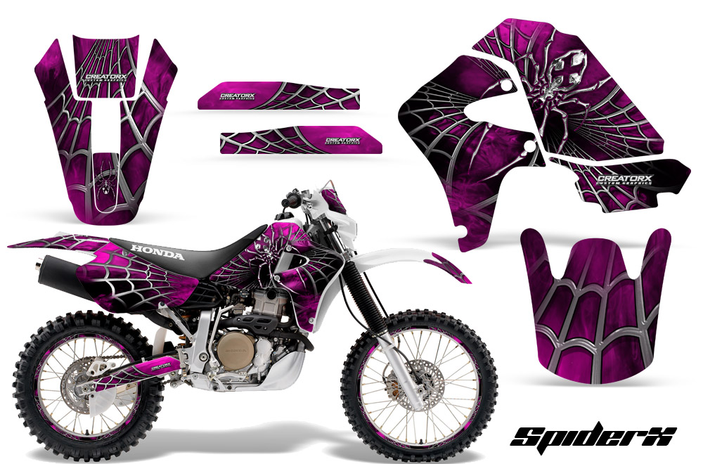 Honda XR650 Graphics Kit SpiderX Pink NP Rims